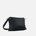Bolso manos libres pierina de cuero para mujer - Negro