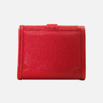 Billetera leira de cuero para mujer - Rojo