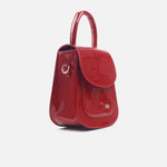 Bolso de mano lira de sintético para mujer - Rojo