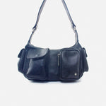 Cartera cereza de cuero para mujer - Negro