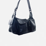 Cartera cereza de cuero para mujer - Negro