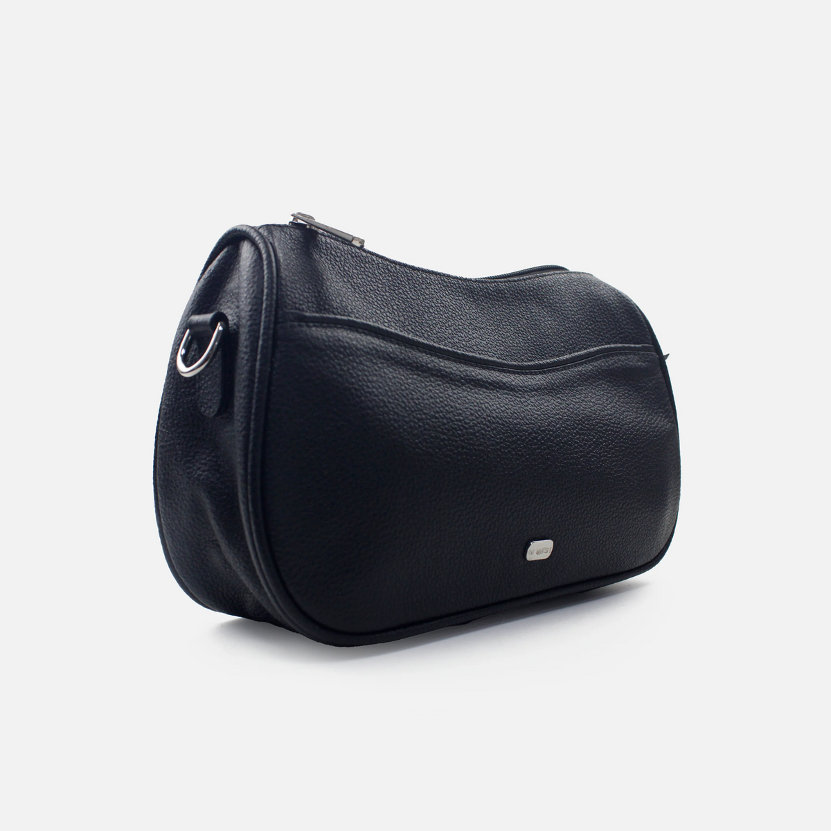 Bolso manos libres lunel de cuero para mujer - Negro
