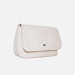 Bolso manos libres ondina de cuero para mujer - Almendra