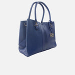 Cartera coco de cuero para mujer - Azul