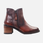Botin tacon danira de cuero para mujer - Miel