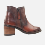 Botin tacon danira de cuero para mujer - Miel