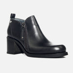 Botin tacon aylen de cuero para mujer - Negro