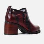 Botin tacon aylen de cuero para mujer - Brandy