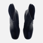 Botin plano maricel de cuero para mujer - Negro