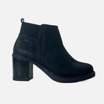 Botin tacon dalia de cuero para mujer - Negro