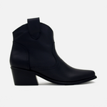 Botin texano aldara de cuero para mujer - Negro