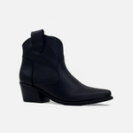 Botin texano aldara de cuero para mujer - Negro