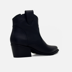 Botin texano aldara de cuero para mujer - Negro
