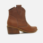 Botin texano aldara de cuero para mujer - Miel