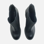 Botin tacon keegan de cuero para mujer - Negro