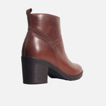 Botin tacon robbie de cuero para mujer - Miel
