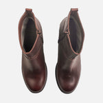 Botin tacon robbie de cuero para mujer - Miel