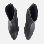 Botin tacon adelina de cuero para mujer - Café