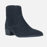 Botin tacon marcella de cuero para mujer - Negro