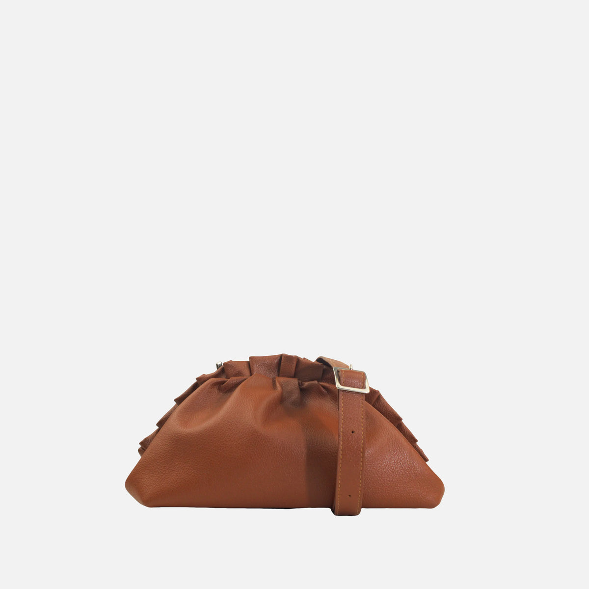 Bolso manos libres allegra de cuero para mujer - Miel