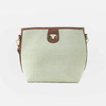 Bolso de mano duna de textil para mujer - Miel