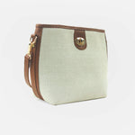 Bolso de mano duna de textil para mujer - Miel