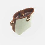 Bolso de mano duna de textil para mujer - Miel