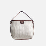 Bolso de mano duna de cuero para mujer - Hueso
