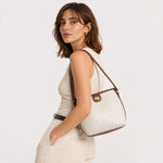 Bolso de mano duna de cuero para mujer - Hueso