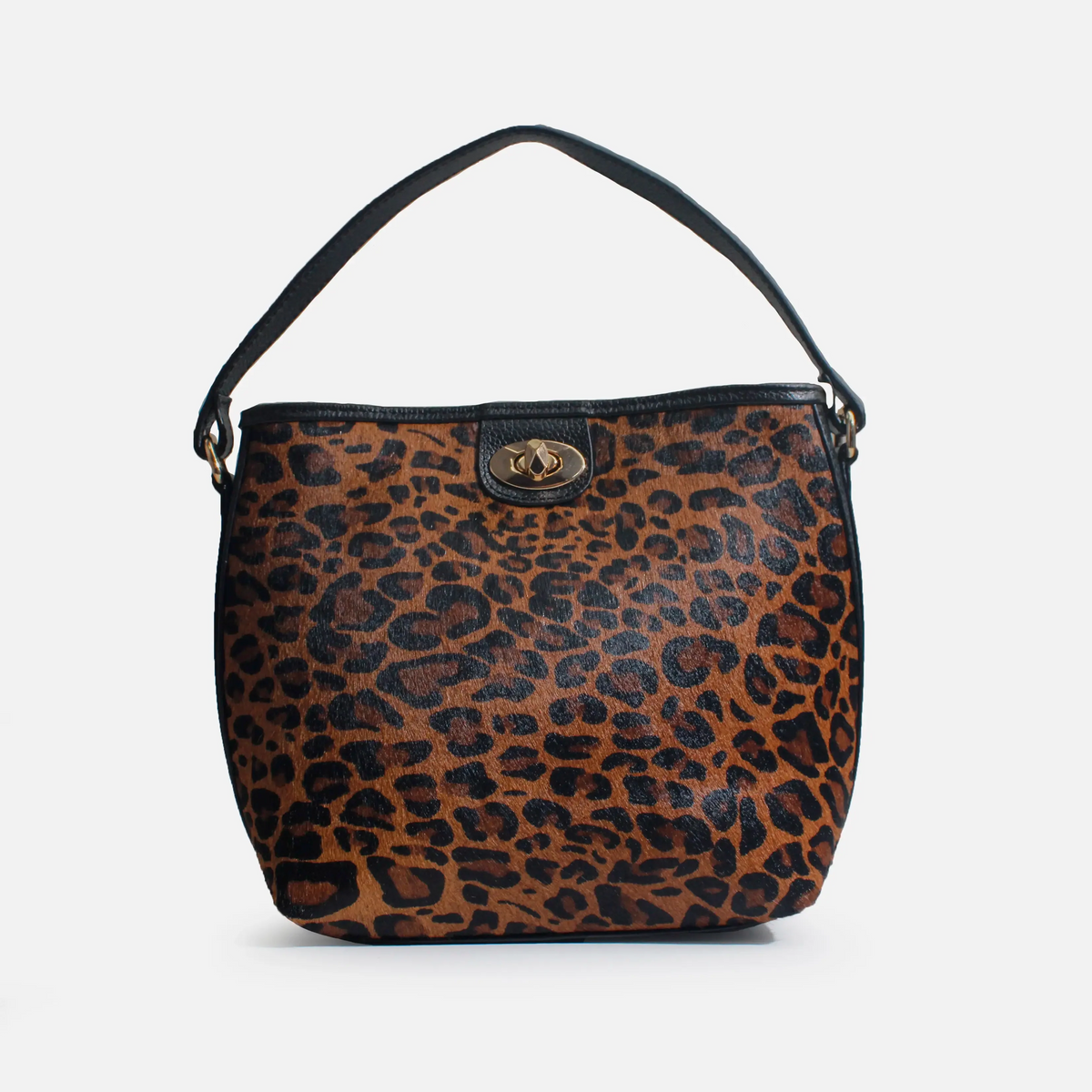 Bolso de mano duna de cuero para mujer - Cafe