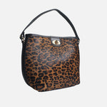 Bolso de mano duna de cuero para mujer - Cafe