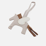 Llavero celina de cuero para mujer - Taupe