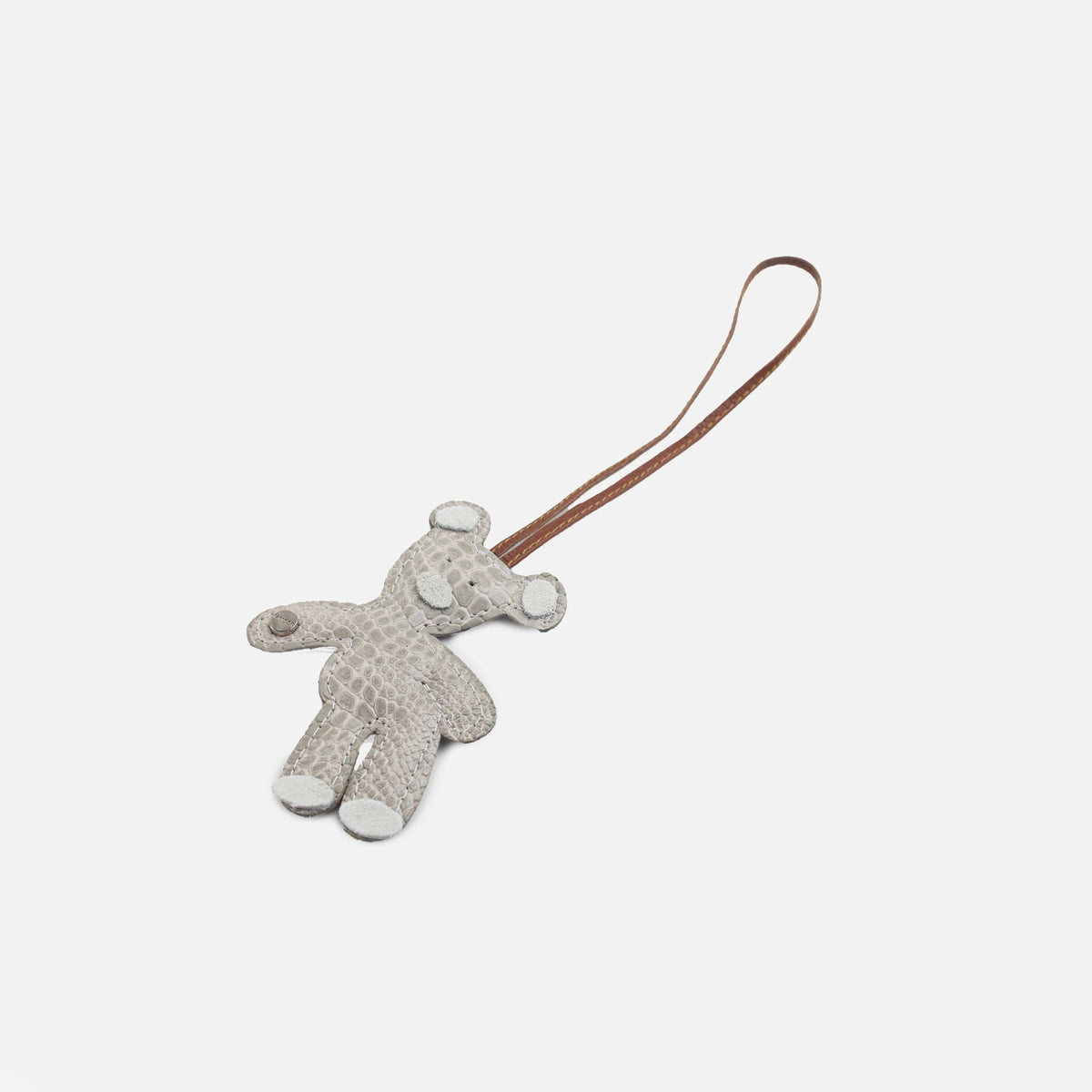 Llavero bruna de cuero para mujer - Gris