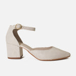 Tacones lila de cuero para mujer - Amarillo