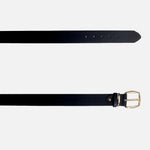 Correa marisol de cuero para mujer - Negro