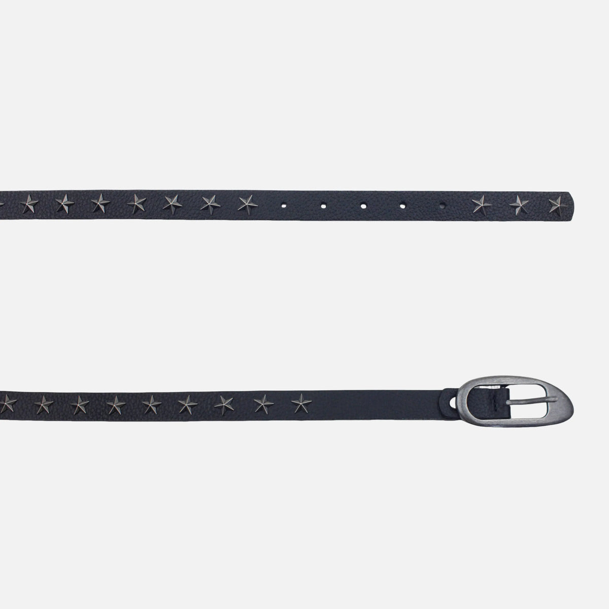 Correa amara de cuero para mujer - Negro