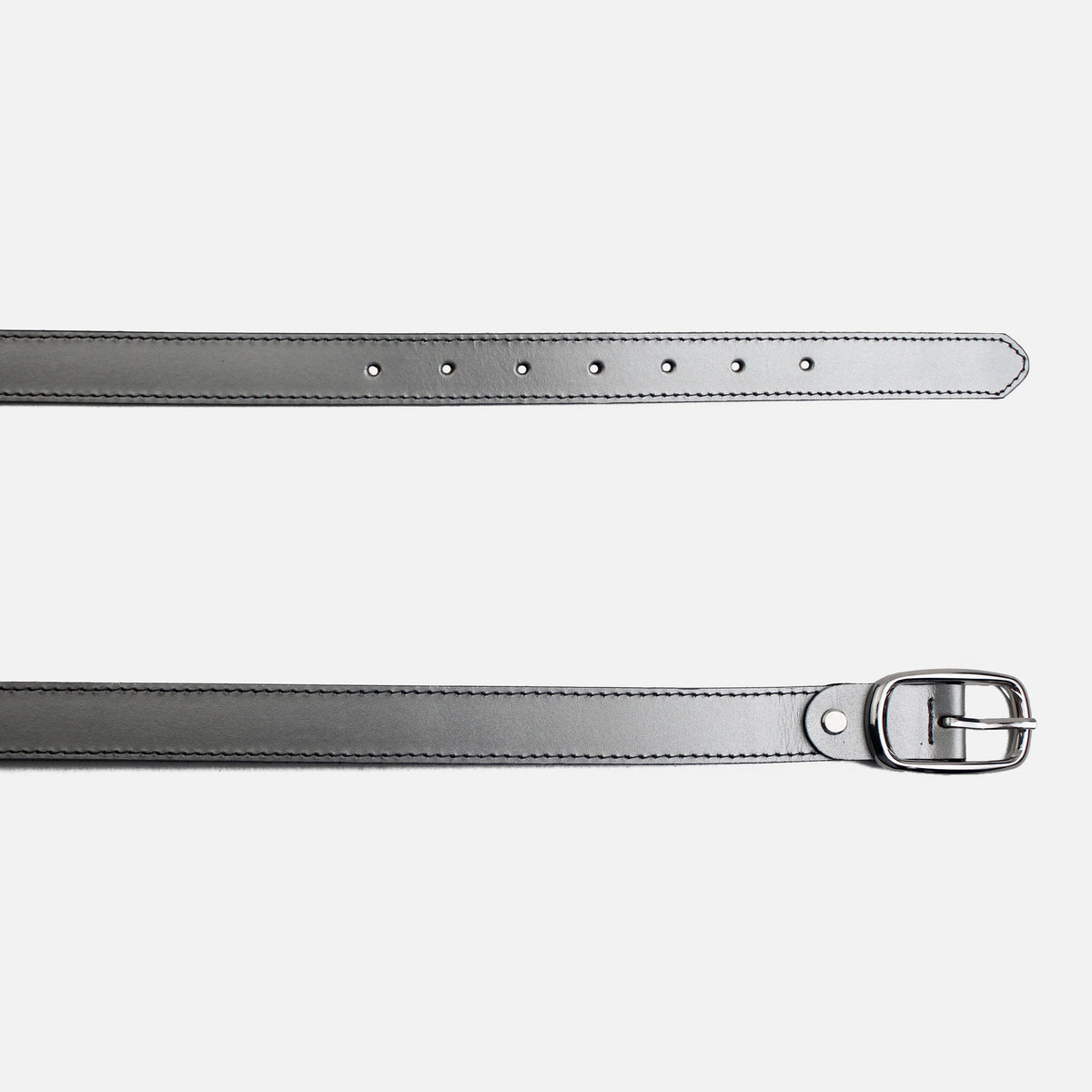 Correa melissa de cuero para mujer - Plateado