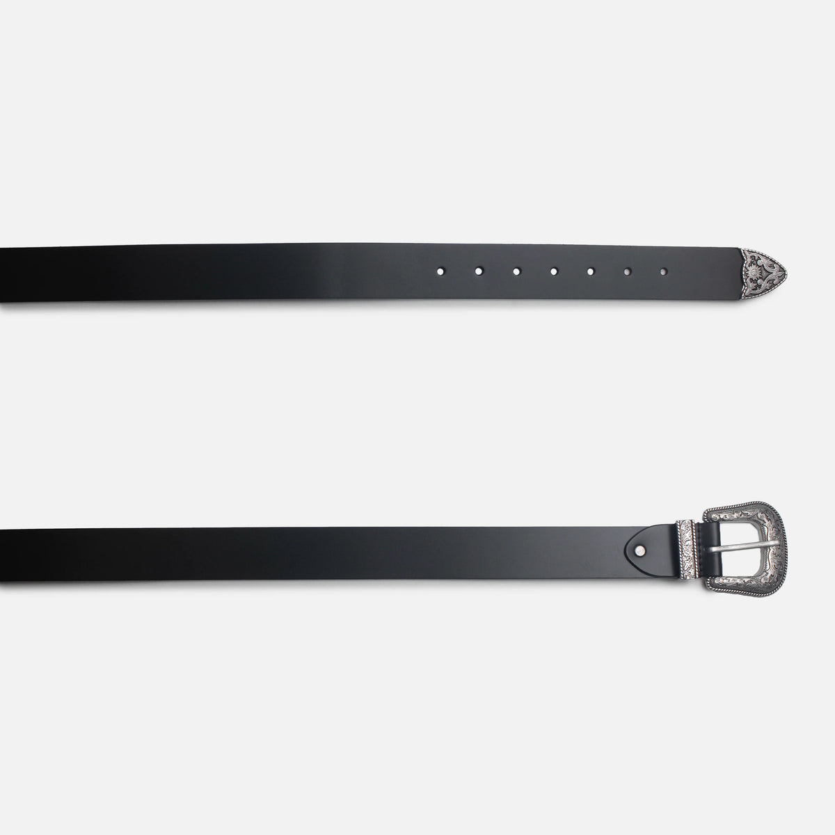 Correa olivia de cuero para mujer - Negro