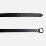 Correa olivia de cuero para mujer - Negro