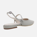 Baleta destalonada liora de cuero para mujer - Gris