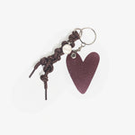 Llavero michelle de cuero para mujer - Vino