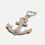 Llavero euria de cuero para mujer - Oro