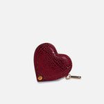 Llavero cora de cuero para mujer - Rojo