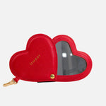 Llavero cora de cuero para mujer - Rojo