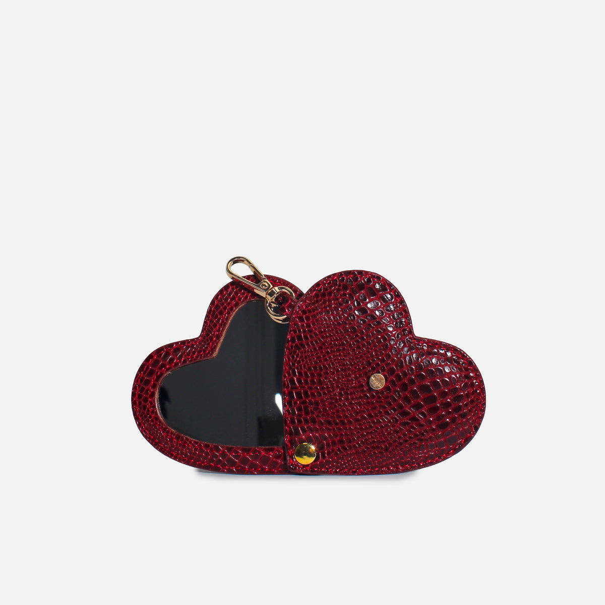 Llavero cora de cuero para mujer - Rojo