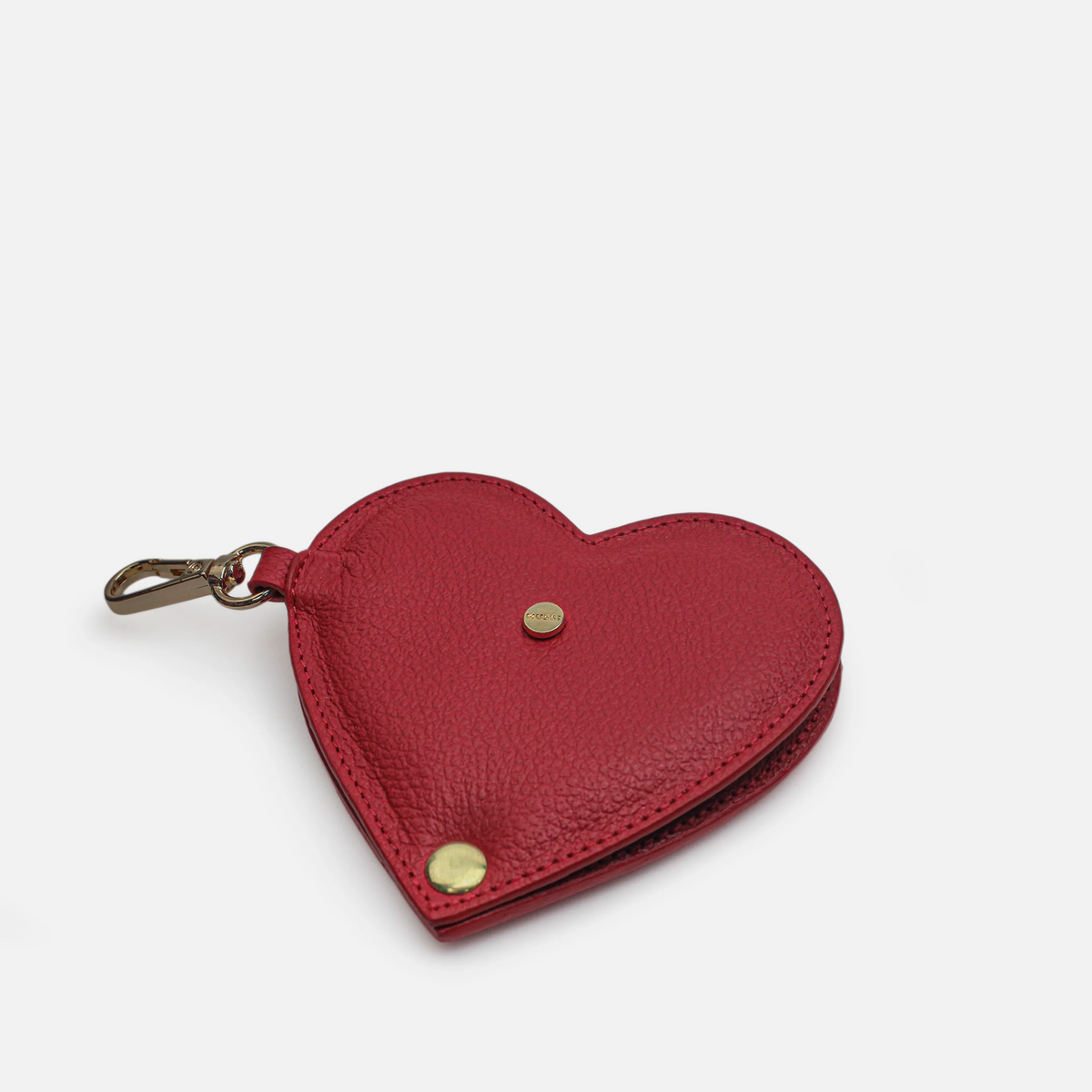 Llavero cora de cuero para mujer - Rojo