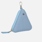 Monedero kumi de cuero para mujer - Celeste