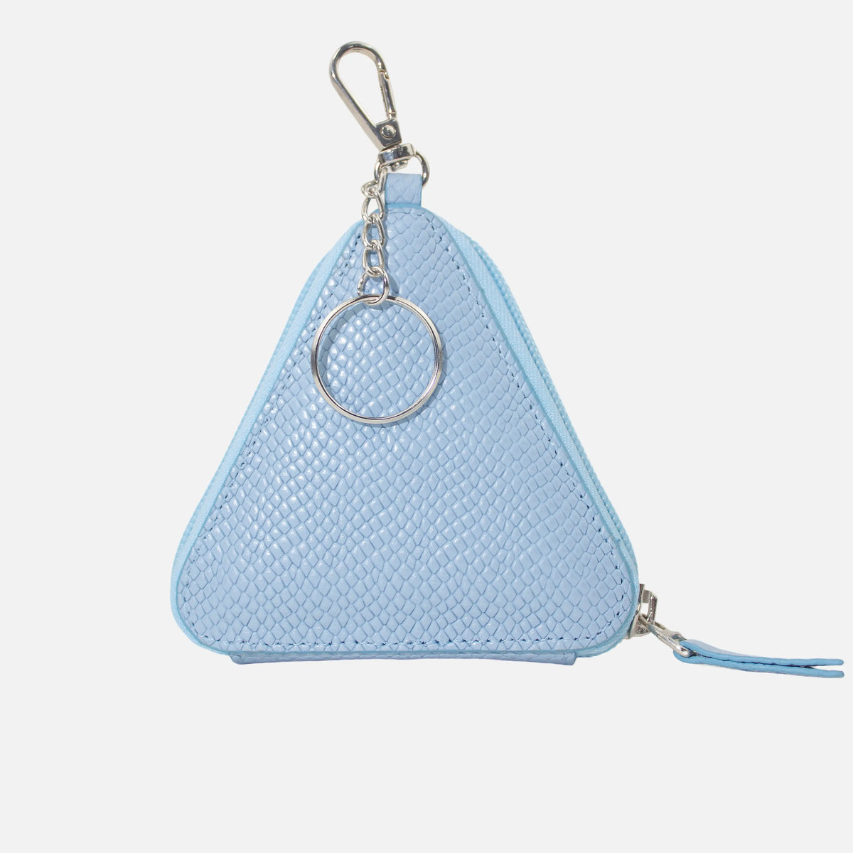 Monedero kumi de cuero para mujer - Celeste