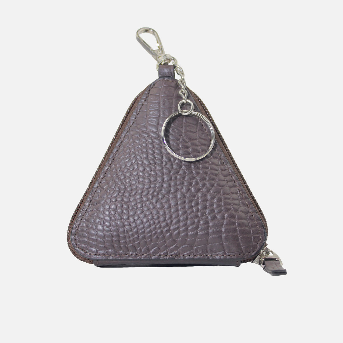 Monedero kumi de cuero para mujer - Café