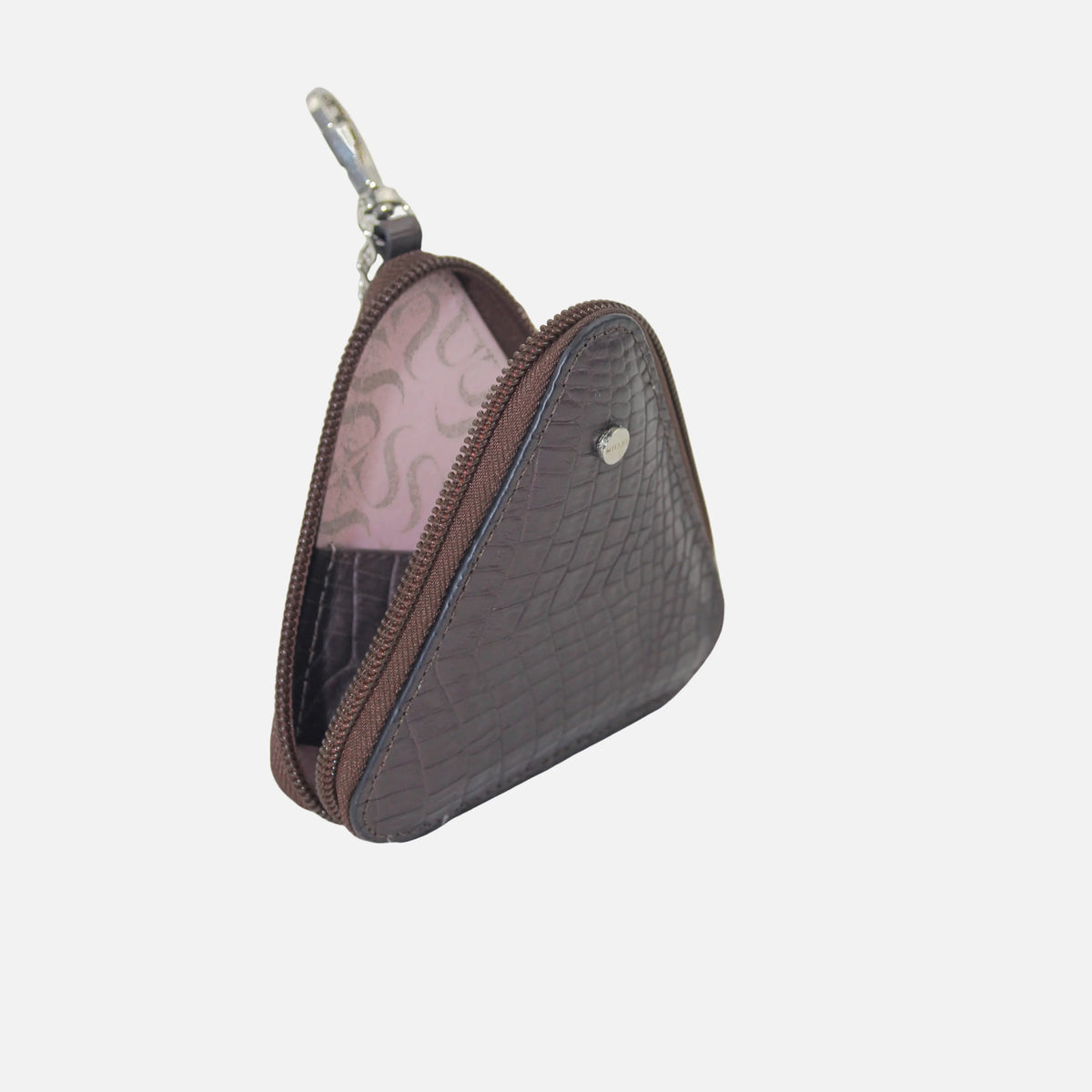 Monedero kumi de cuero para mujer - Café